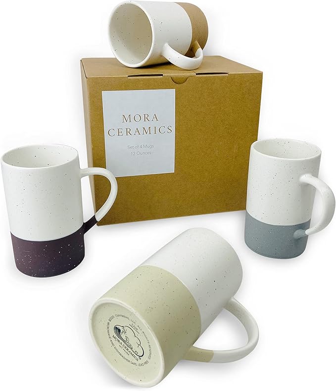 MORA Ceramics 12oz Coffee Mug Set of 4