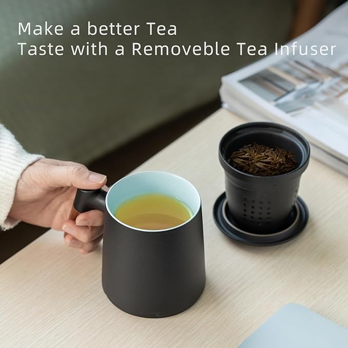 ZENS Tea Cup with Infuser and Lid
