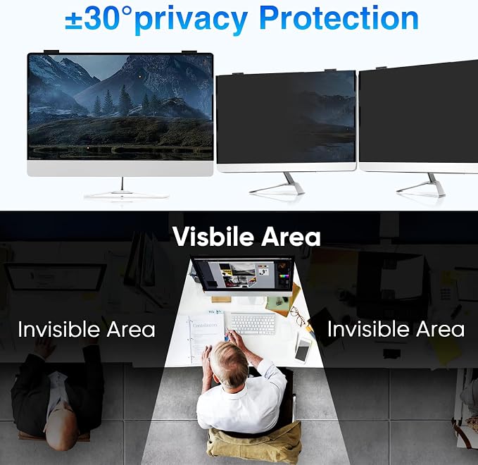 Magnetic 23.8 Inch Computer Screen Privacy Shield, Privacy Screen Filter