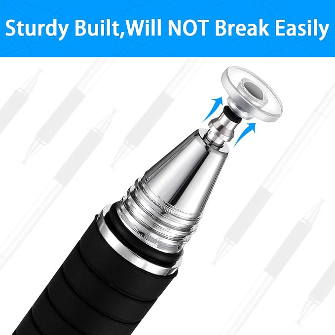 Zonon 12 Pcs Replacement Stylus Pen Tips Only Precision Round Shape Replaceable