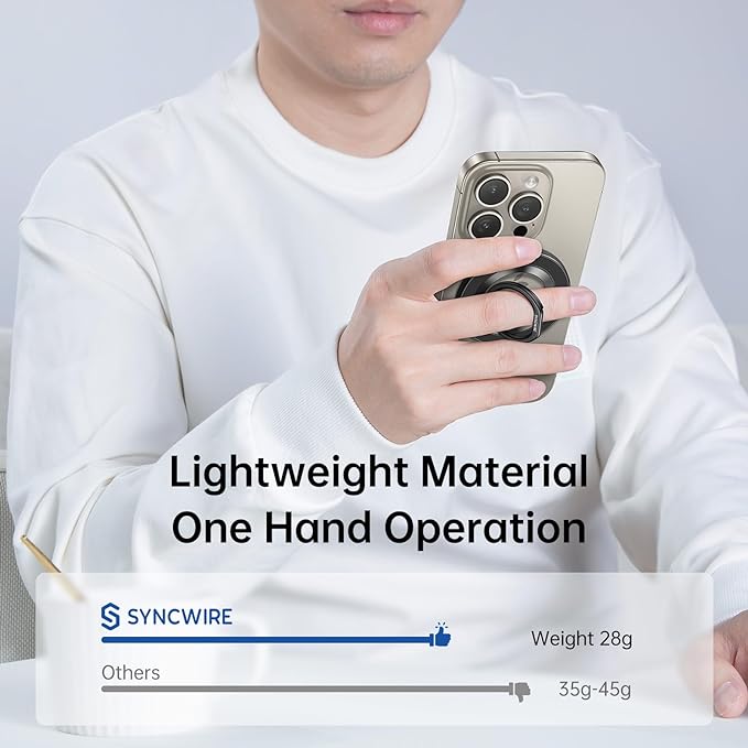 SYNCWIRE Upgraded Magnetic Phone Ring Holder