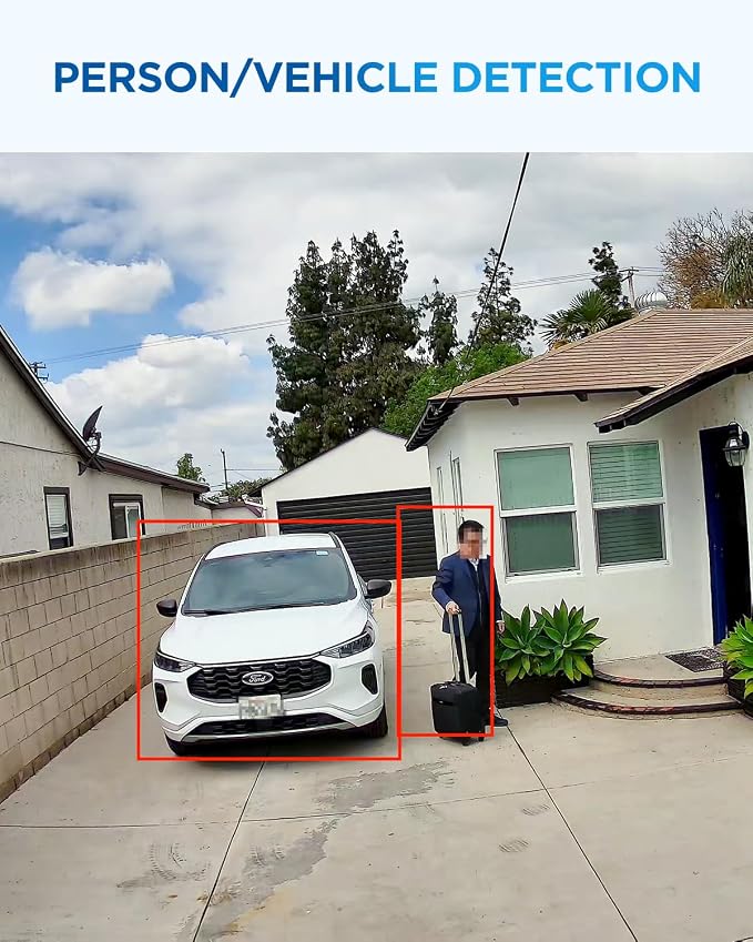 4COVR 4K Surveillance & Security Camera System, 8CH NVR 2TB HDD, AI Human
