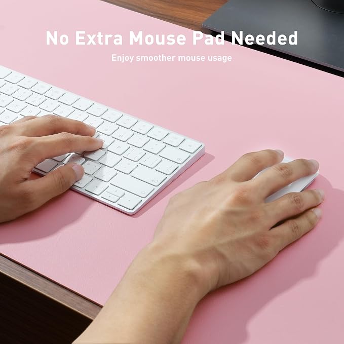 Aothia Leather Desk Pad Protector, Mouse Pad, Office Desk Mat, Non-Slip PU