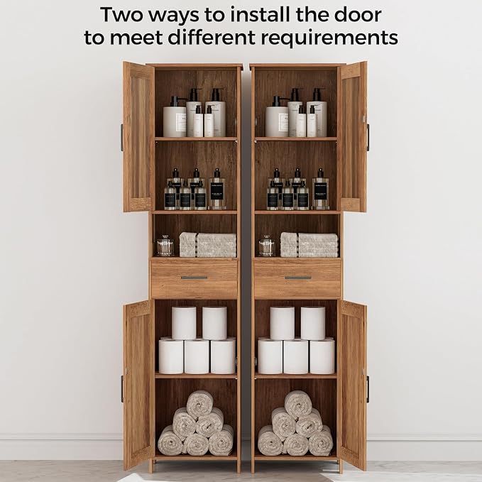 67" H Tall Bathroom Storage Cabinet