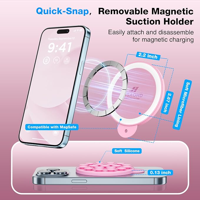 Magnetic Suction Cup Phone Mount
