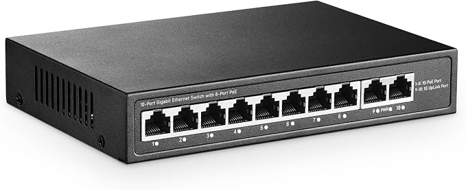 YuLinca 10 Port Mini Gigabit PoE Switch