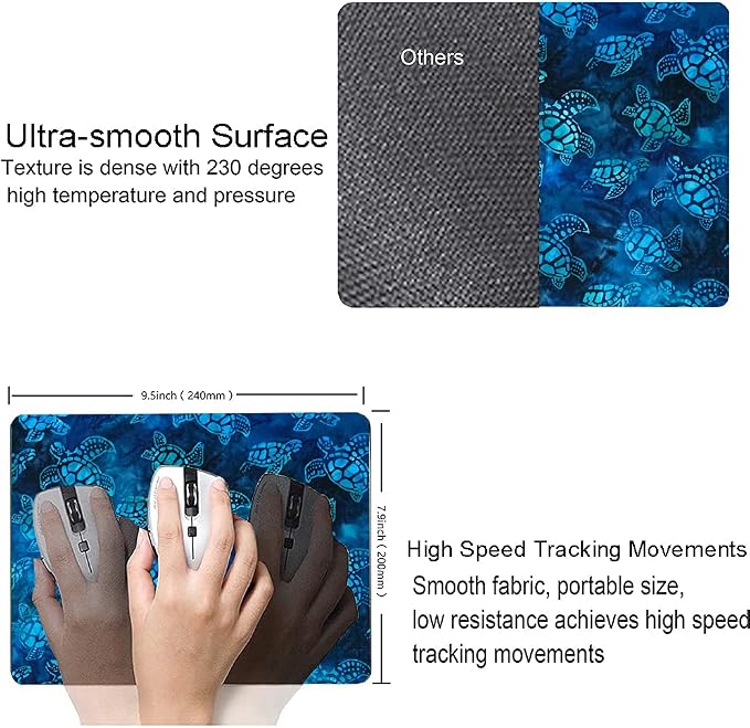 Mouse Pad, Animal Mouse Pad Custom Design, Square Waterproof Mouse Pad Non-Slip