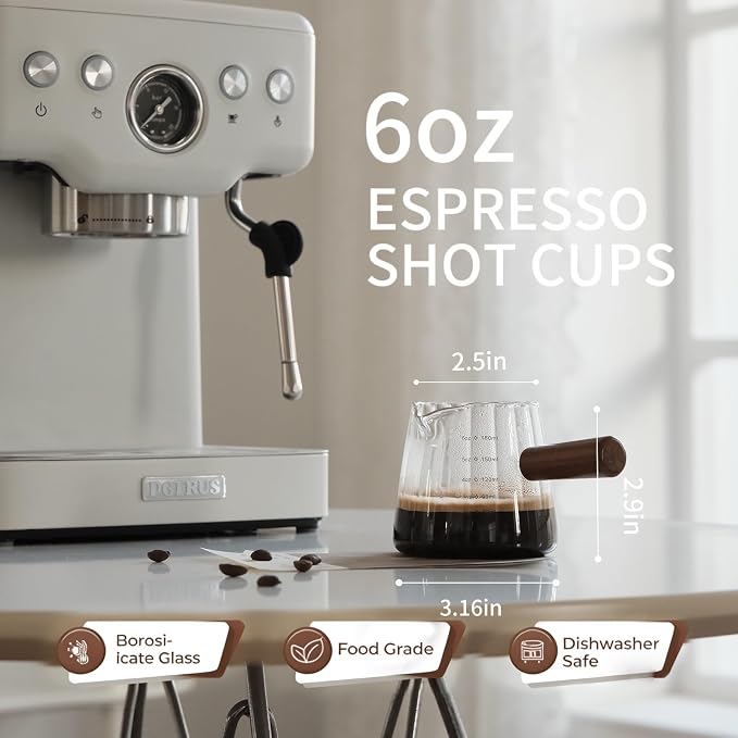 Olvini Espresso Cups 6oz, Espresso Accessories, Espresso Shot Cups