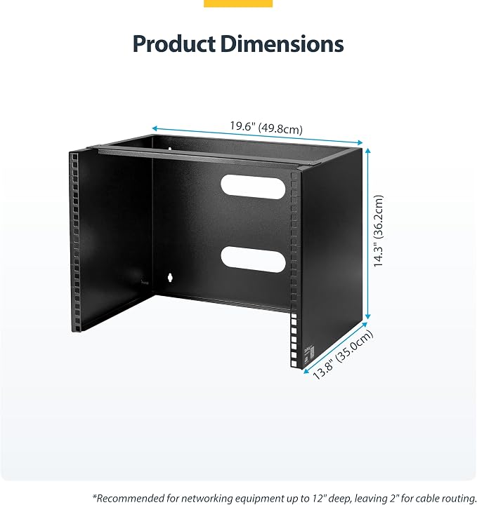StarTech.com 8U Wall Mount Patch Panel Bracket