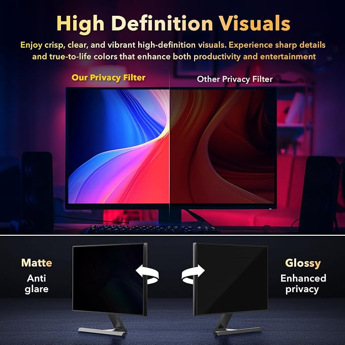 Magnetic Invisible Hidden Design Computer Privacy Screen Filter 24 Inch