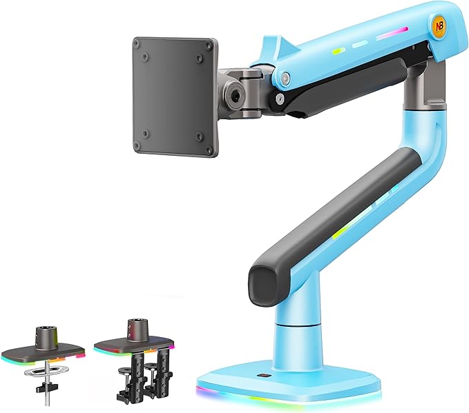 Gaming Monitor Arm for Flat/Ultrawide/Curved Monitors 32 to 60 inch, Heavy Duty
