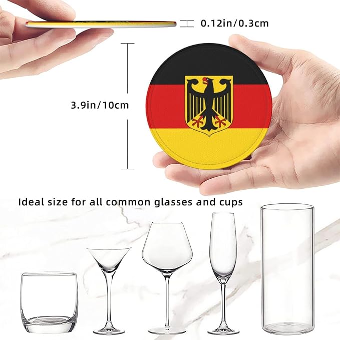 Germany Flag Coasters for Drinks