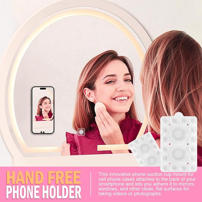 ZYCCER Double Sided Silicone Suction Phone Holder Mount, Compatible