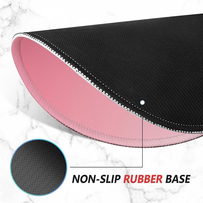 ITNRSIIET Mouse Pad Non-Slip Rubber Base Smooth Surface Stitched Edges