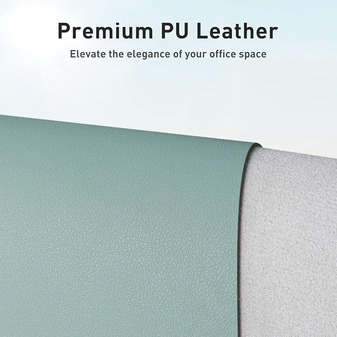 Aothia Leather Desk Pad Protector, Mouse Pad, Office Desk Mat, Non-Slip PU