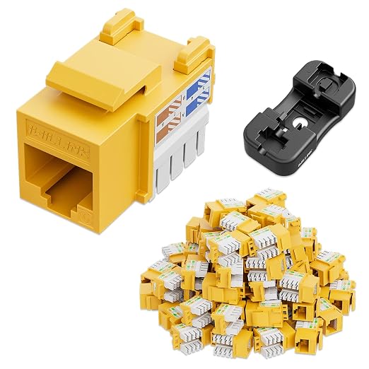 iwillink 10Gbps Cat6 Keystone Jack and Punch-Down Stand, RJ45 Ethernet Keystone