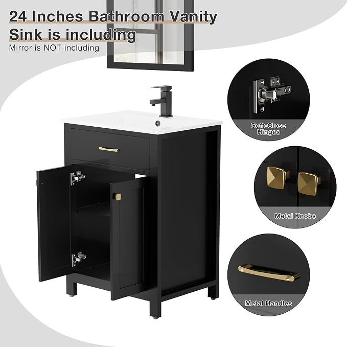 LUCKWIND 24" Bathroom Vanity