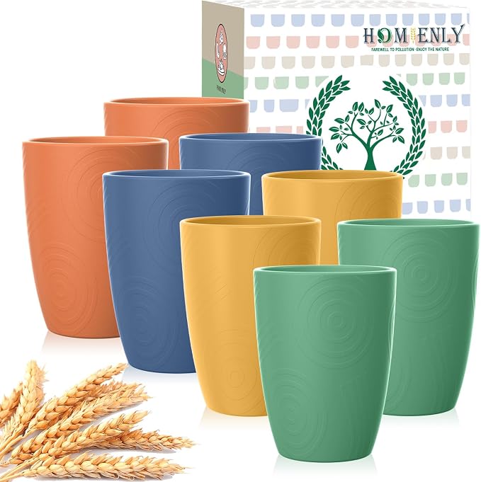 Homienly Drinking Glasses Cups Set of 8