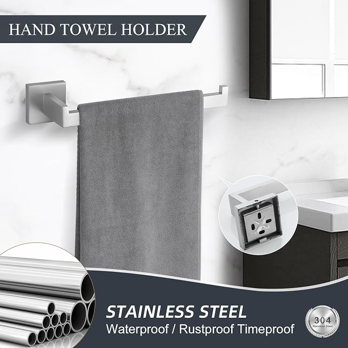Bathroom Hardware Set Brushed Towel Bar Set Stainless Steel Bathroom