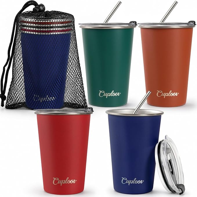 16 oz Stainless Steel Cups