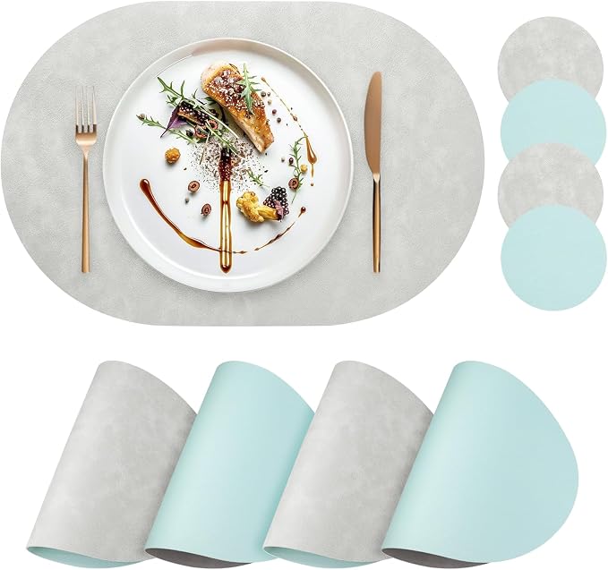 Faux Leather Placemats Set of 4