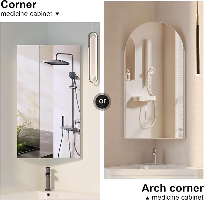 White Corner Medicine Cabinet