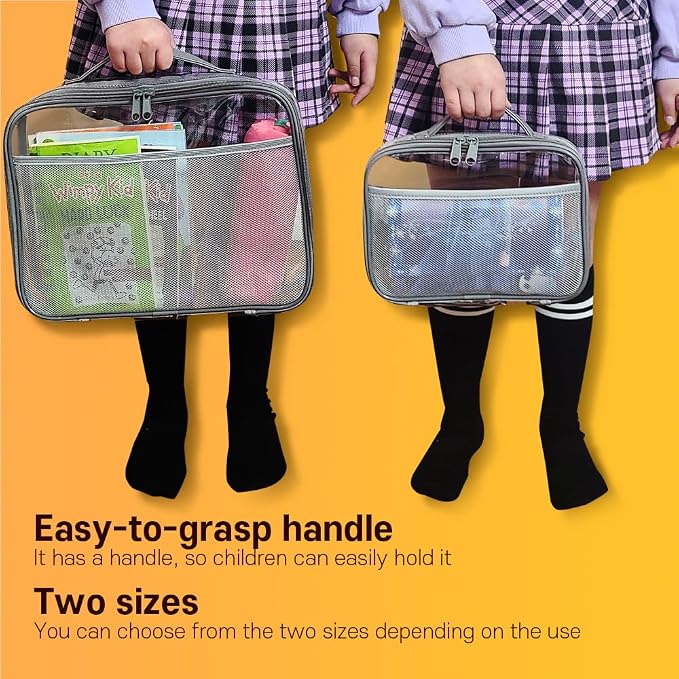 holay 4 Packs PVC Zippered Blocks Set, Board game Storage Organizer Case