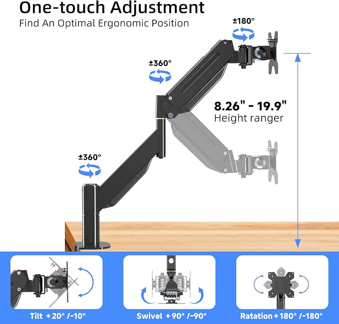Suptek Ultrawide Single Monitor Arm Mount
