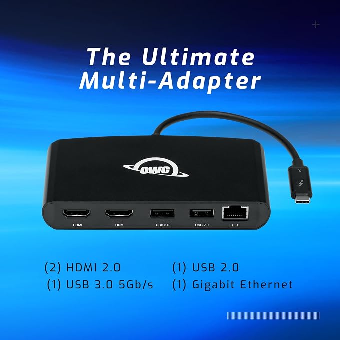 OWC Thunderbolt mini Dock, Bus-Powered 5-Port Multi-Adapter