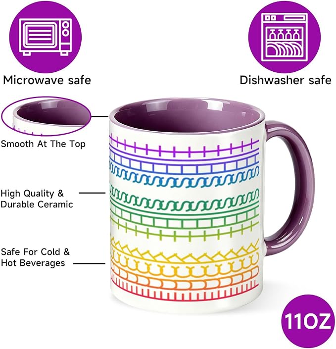 Fuck This Shit Hidden Message Coffee Mug 11OZ Ceramic Purple Cup | Funny Coffee