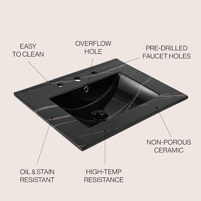 Ancillary 3-Hole 24 in. W x 18.25 in. D Classic