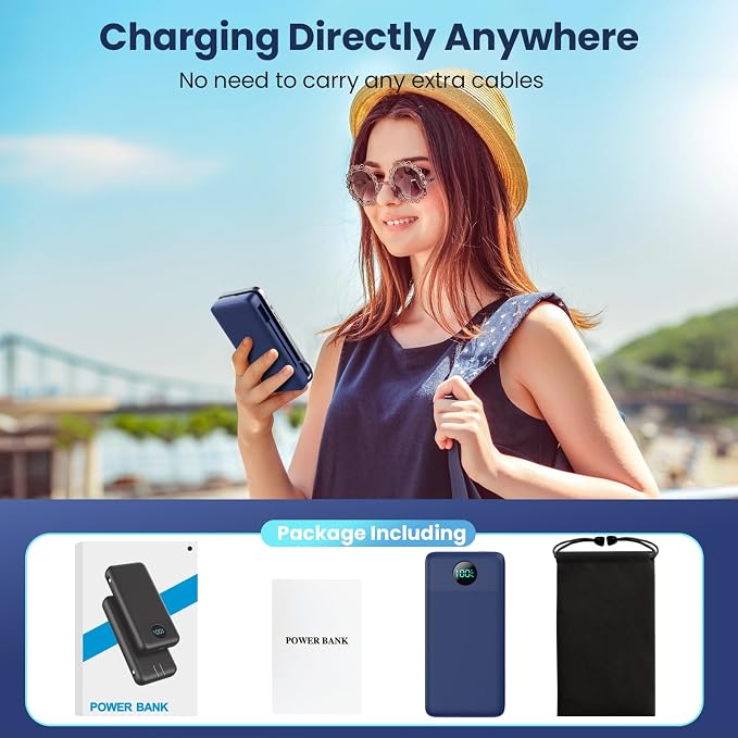 Portable Charger 33800mAh USB C Power Bank