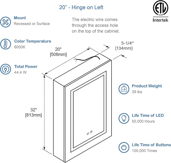 LED Mirror Medicine Cabinet