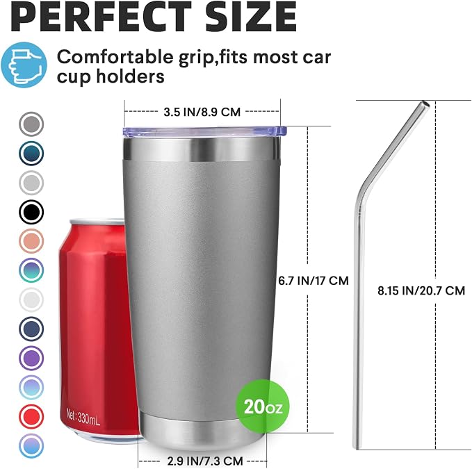 Volhoply 20oz Stainless Steel Tumbler