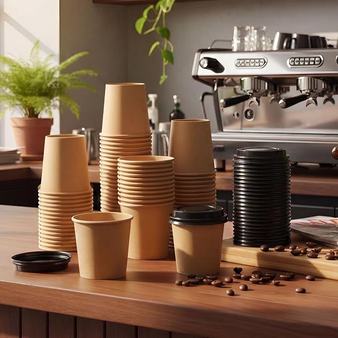 100 Sets 4 oz Disposable Espresso Cup