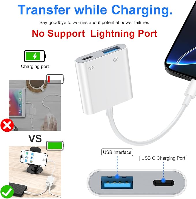 USB C to USB Camera Adapter