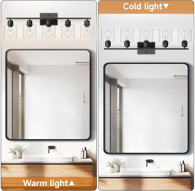 Modern 5 Light Bathroom Vanity Light