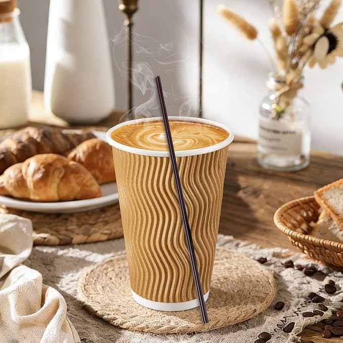 Lamosi 500 Pack 16 oz Disposable Coffee Cups