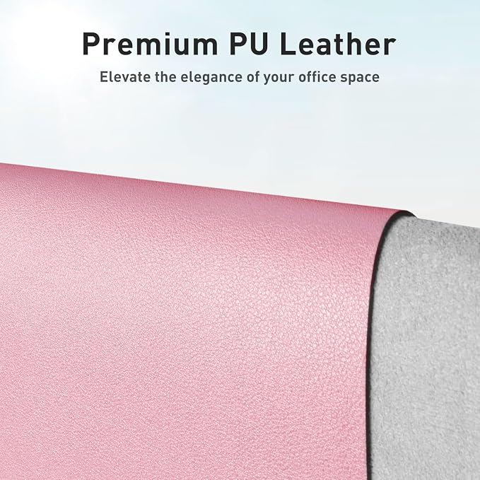 Aothia Leather Desk Pad Protector, Mouse Pad, Office Desk Mat, Non-Slip PU