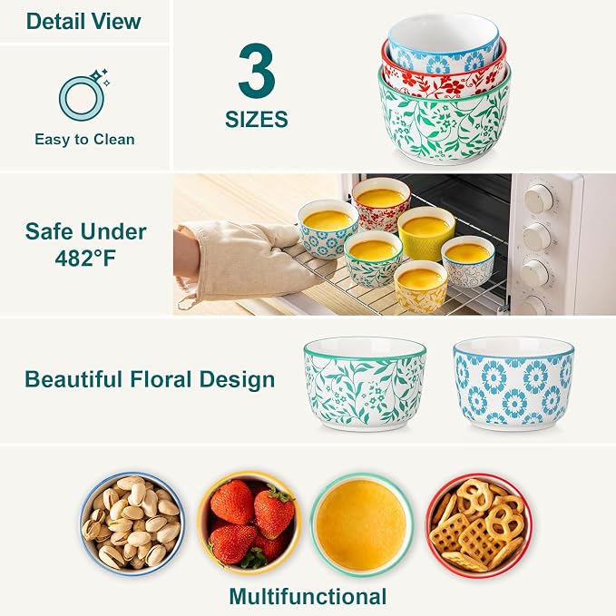 vancasso Selene 6 Oz Porcelain Ramekins Set of 6