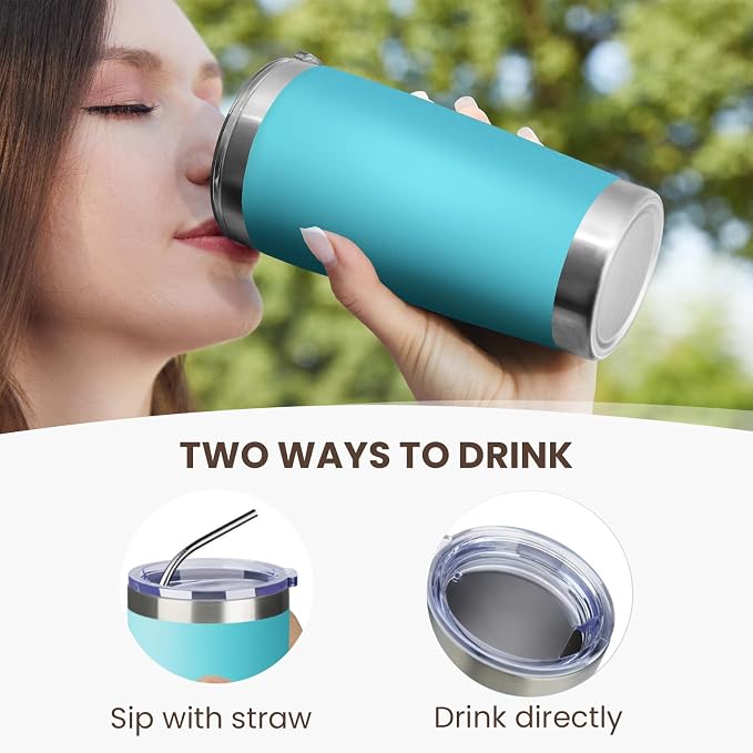 MEWAY 20oz Tumbler 4 Pack Double Wall Vacuum Insulated Travel Mug Bulk