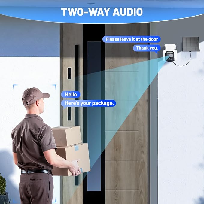 4G LTE Cellular Security Camera, No WiFi Solar Powered Wireless Camera Outdoor