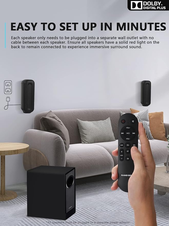 5.1 CH Surround Sound Bar with Dolby Audio, Sound Bars