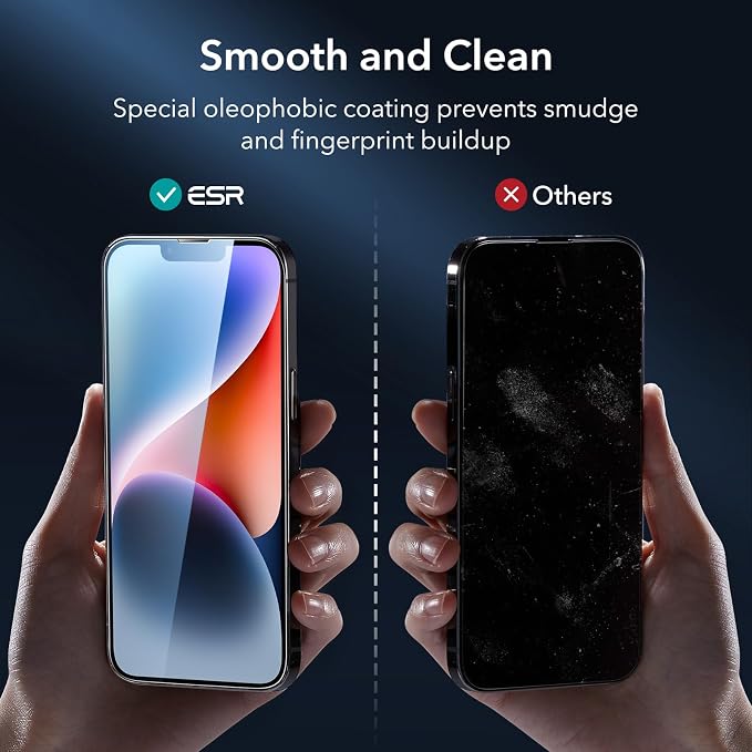 ESR for iPhone 14 Screen Protector Set, 3 Tempered-Glass Screen Protectors and