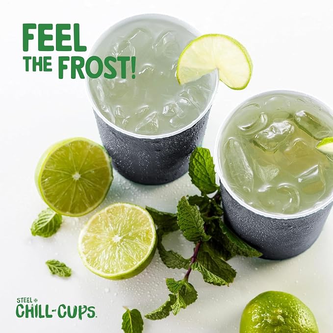 Steel Chill Cups 16 oz. Durable & Reusable Party Cups