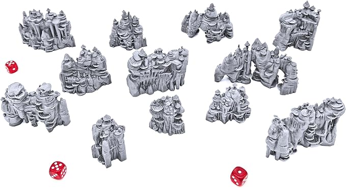 Shroom Grotto Walls by Printable Scenery, 3D Printed Tabletop RPG Scenery and