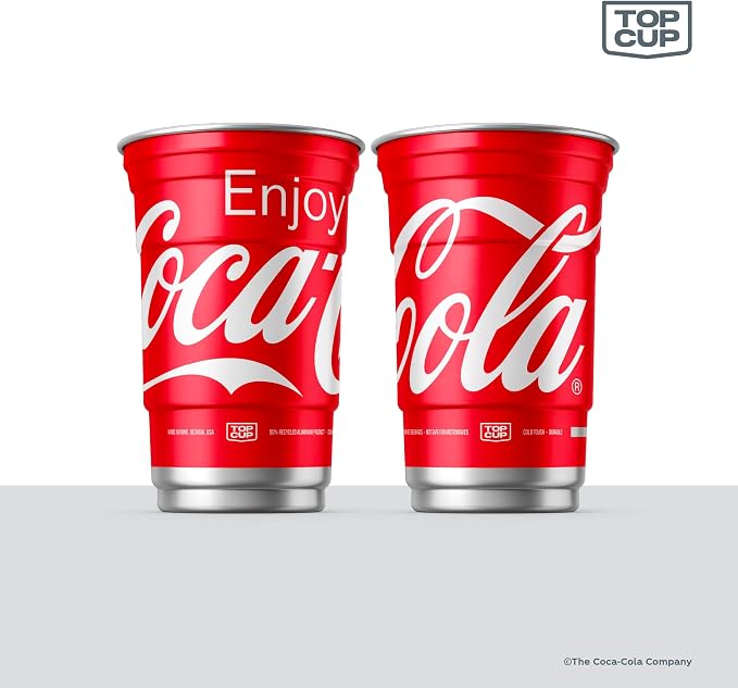 Top Cup – 20 Ounce, Officially Licensed Coca-Cola Aluminum Party Cup |