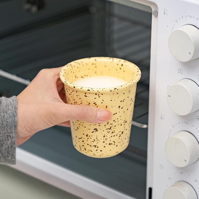 10 oz Coffee Mugs, Microwave & Dishwasher Safe, Drip-Proof Rim,