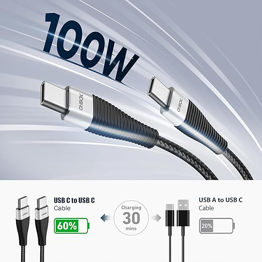 Extra Long USB C to USB C Cable 15FT 100W, USB C Charger Cable Fast Charging