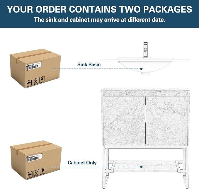 LUCKWIND 30" Bathroom Vanity